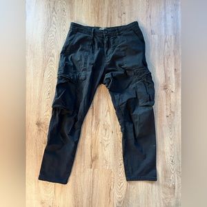 Zara Black Cargo Jeans Tapered